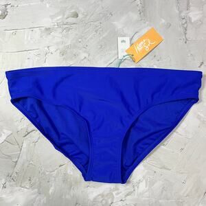 NEW Kona Sol Bikini Bottoms Size L Royal Blue Low-Rise Full-Seat Coverage TARGET